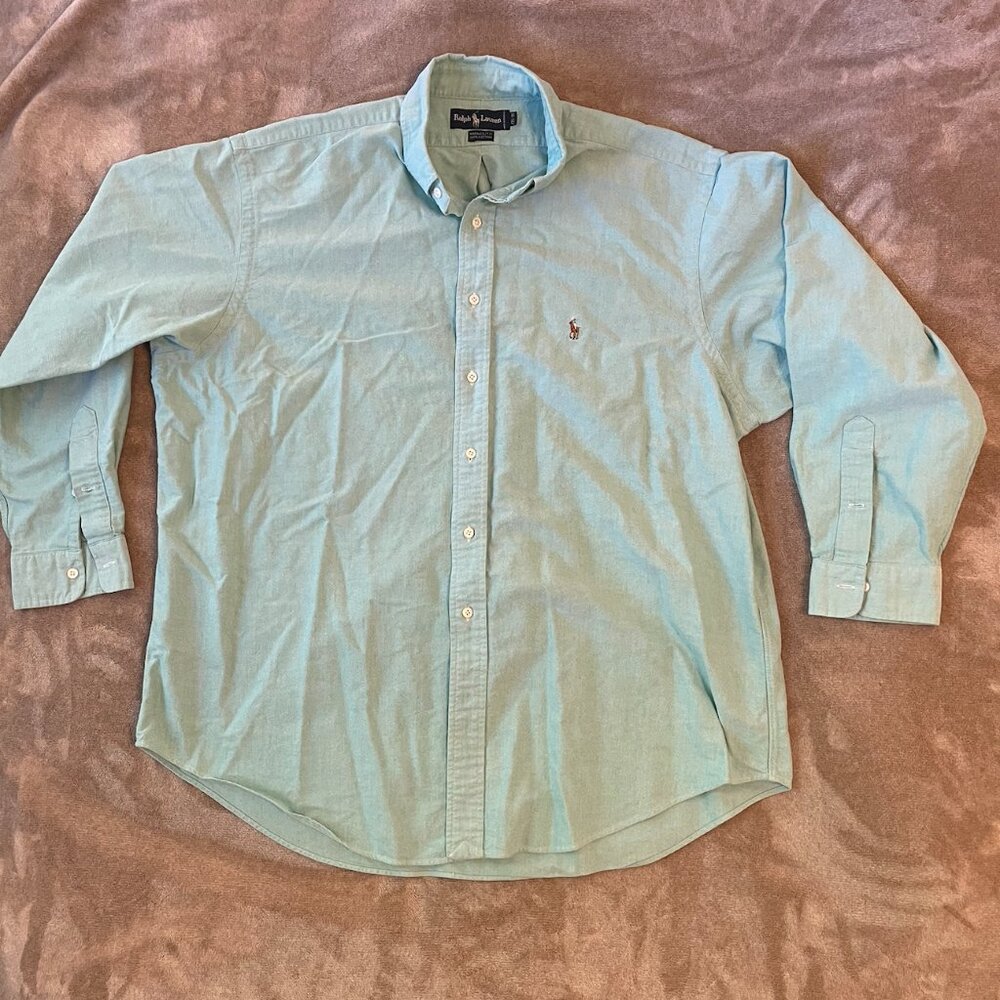 Polo Ralph Lauren Oxford Yarmouth 100% Cotton Men's Shirt 17 1/2 x 35